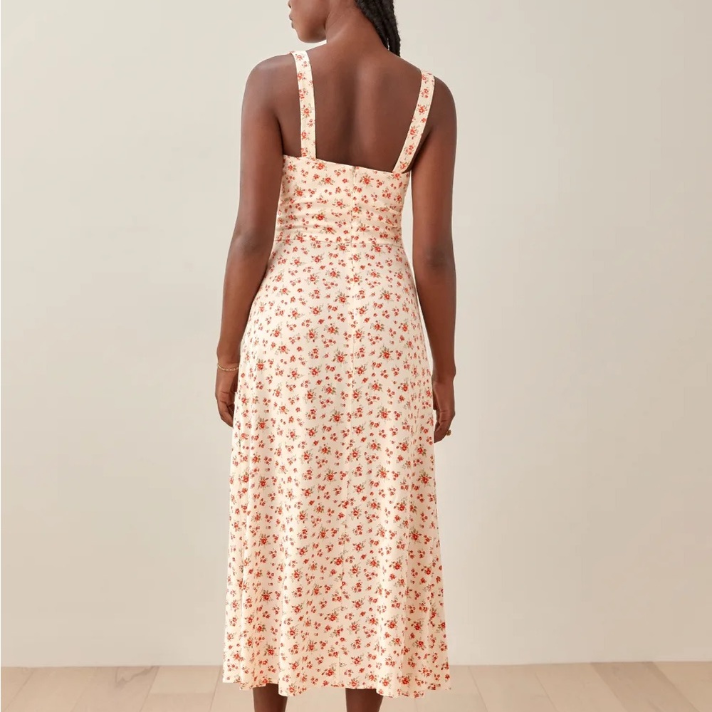 Reformation Virgil Dress Red Floral Print